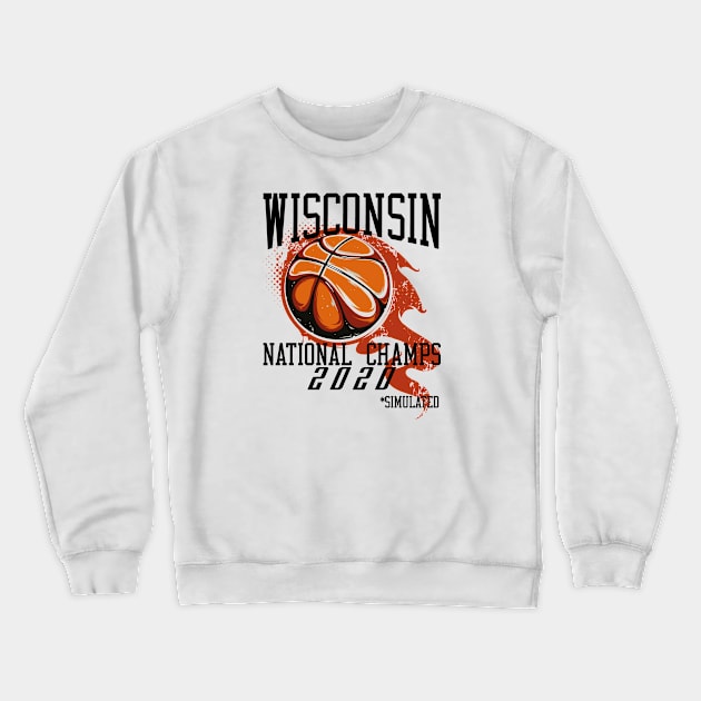 Wisconsin 2020 National Champs Simulated Crewneck Sweatshirt by Bernards